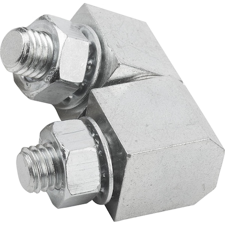 Kipp Square Hinge With Fastening Nut, Form:B, Stainless Steel 1.4305, B=25, 3, A=13, A1=10, A2=10 K1142.110610135